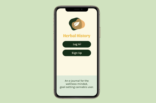 GIF of Herbal History prototype