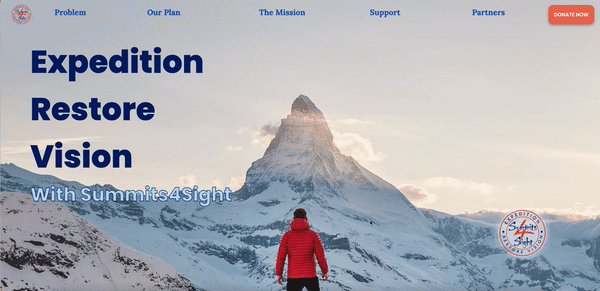 GIF of Summits4Sight website